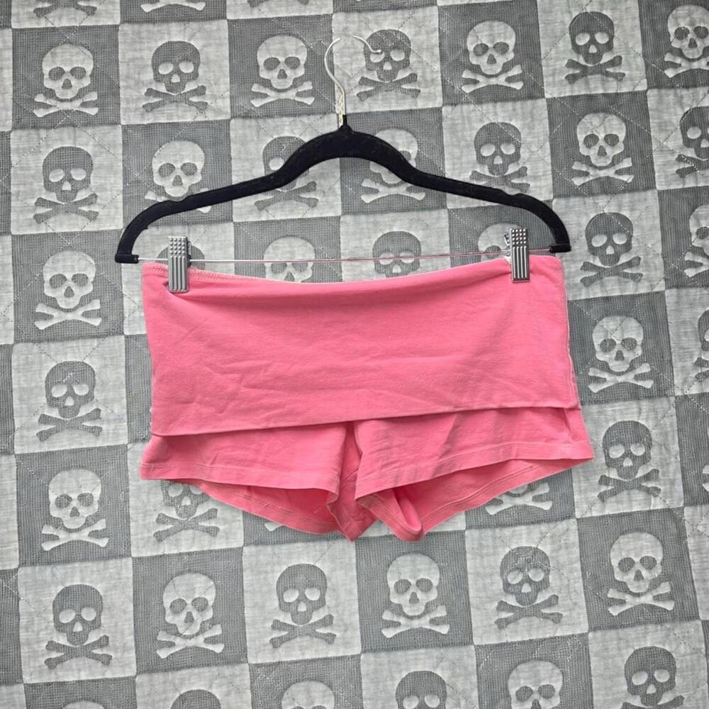 Y2k fold over mini shorts